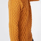 Blasket Honeycomb Stitch Mens Aran Sweater Golden Ochre