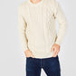 IrelandsEye Knitwear Blasket Honeycomb Stitch Mens Aran Sweater Natural