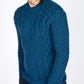 IrelandsEye Knitwear Blasket Honeycomb Stitch Mens Aran Sweater Stone Marl