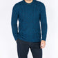 IrelandsEye Knitwear Blasket Honeycomb Stitch Mens Aran Sweater Stone Marl