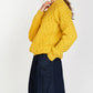 IrelandsEye Knitwear Blasket Honeycomb Stitch Womens Aran Sweater Sunflower