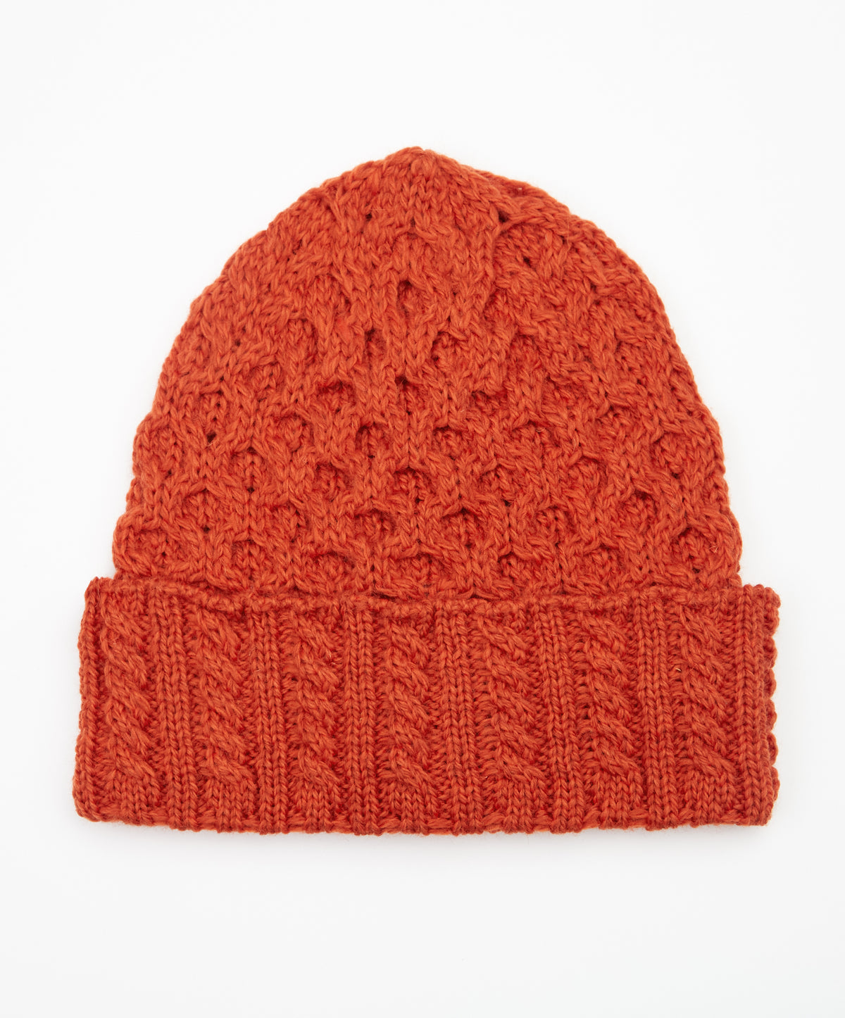 IrelandsEye Knitwear Aran Hat Orange Marl