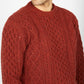 IrelandsEye Knitwear Carraig Luxe Aran Sweater Copper Marl