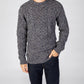 IrelandsEye Knitwear Carraig Luxe Aran Sweater Navy Marl