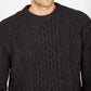 IrelandsEye Knitwear Carraig Luxe Aran Sweater Night Marl