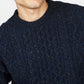 IrelandsEye Knitwear Carraig Luxe Aran Sweater Rich Navy