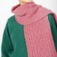 IrelandsEye Knitwear Luxe Aran Scarf Bubblegum Pink