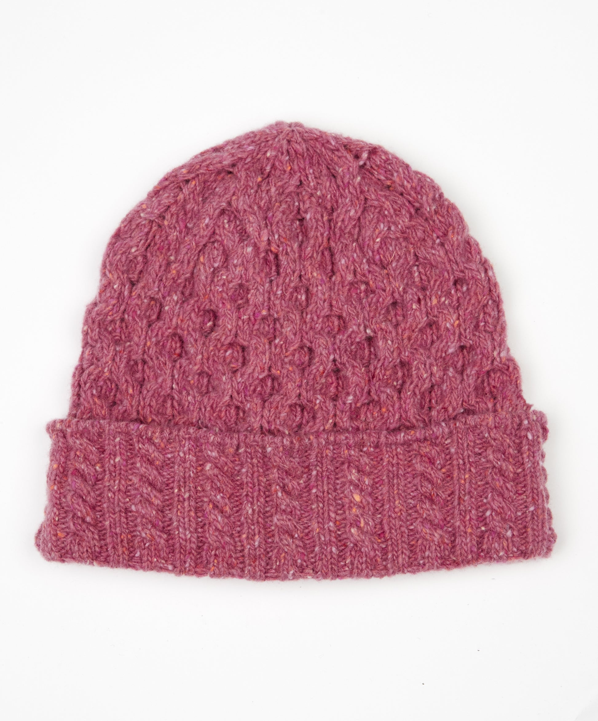 IrelandsEye Knitwear Luxe Aran Hat Bubblegum Pink