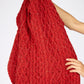 IrelandsEye Knitwear Luxe Aran Throw Chilli