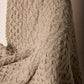 IrelandsEye Knitwear Luxe Aran Throw Fossil