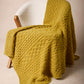 IrelandsEye Knitwear Luxe Aran Throw Lichen