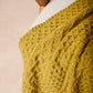 IrelandsEye Knitwear Luxe Aran Throw Lichen