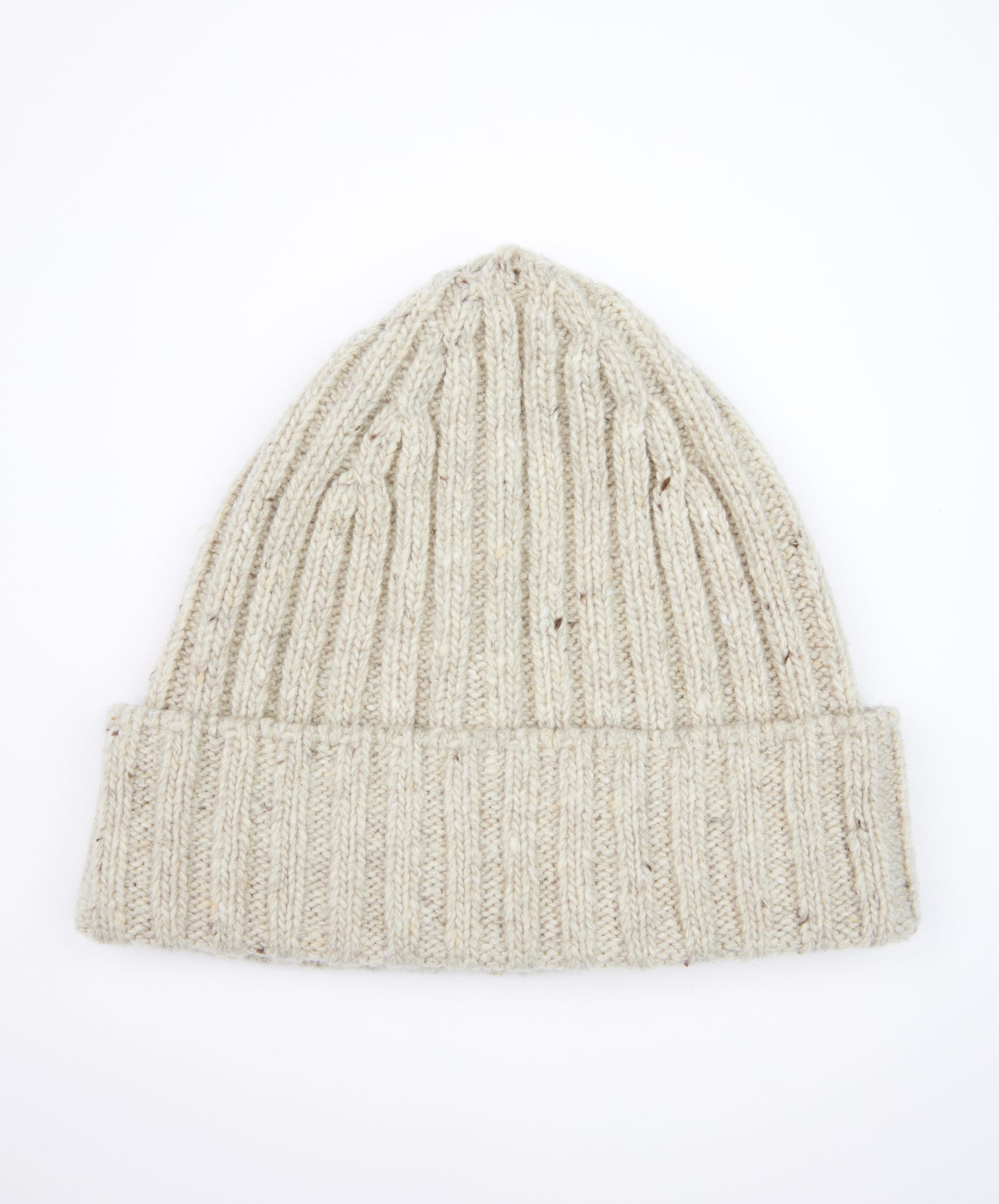 IrelandsEye Knitwear Luxe Ribbed Hat Chalkstone