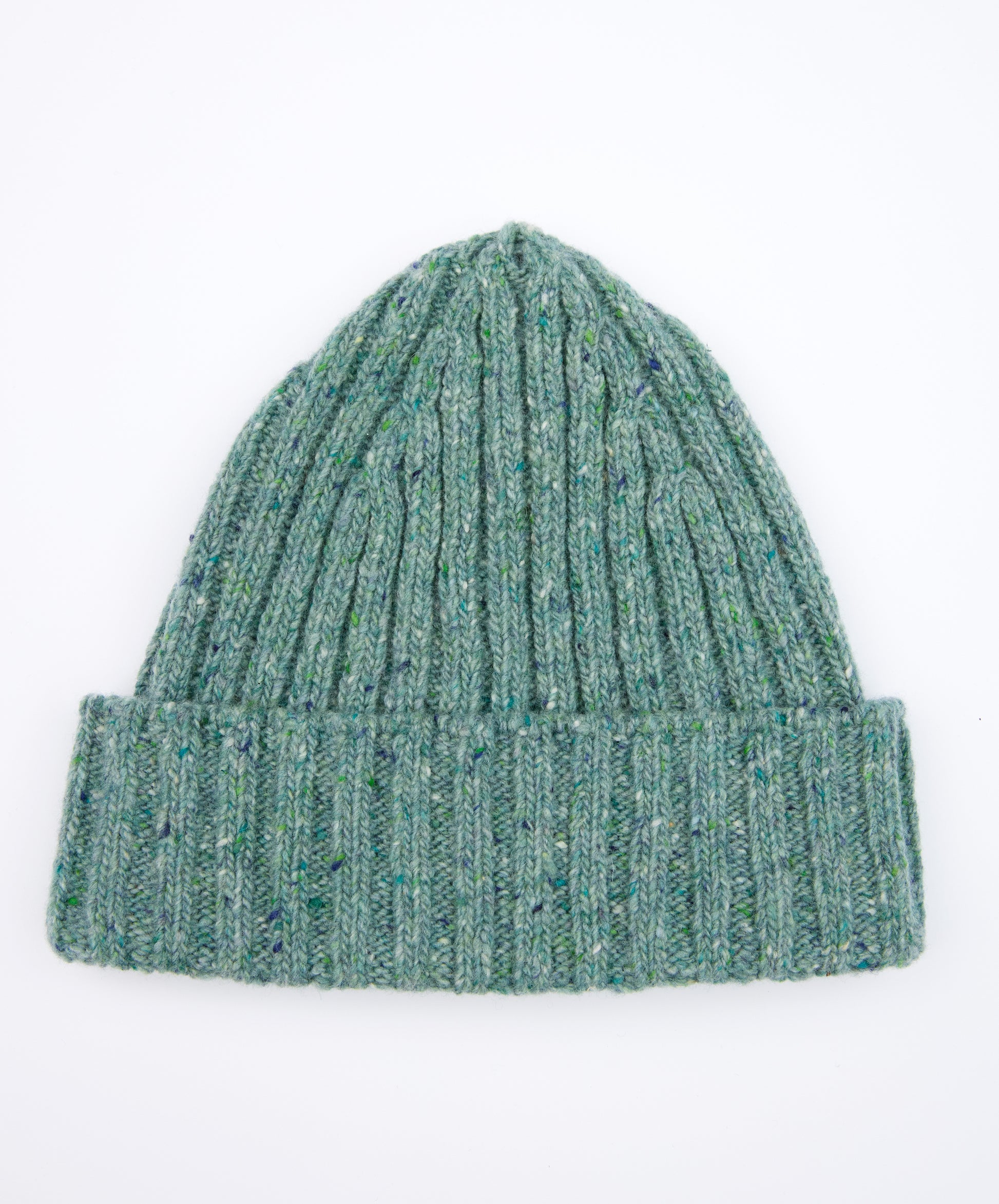 IrelandsEye Knitwear Luxe Ribbed Hat Ocean Mist