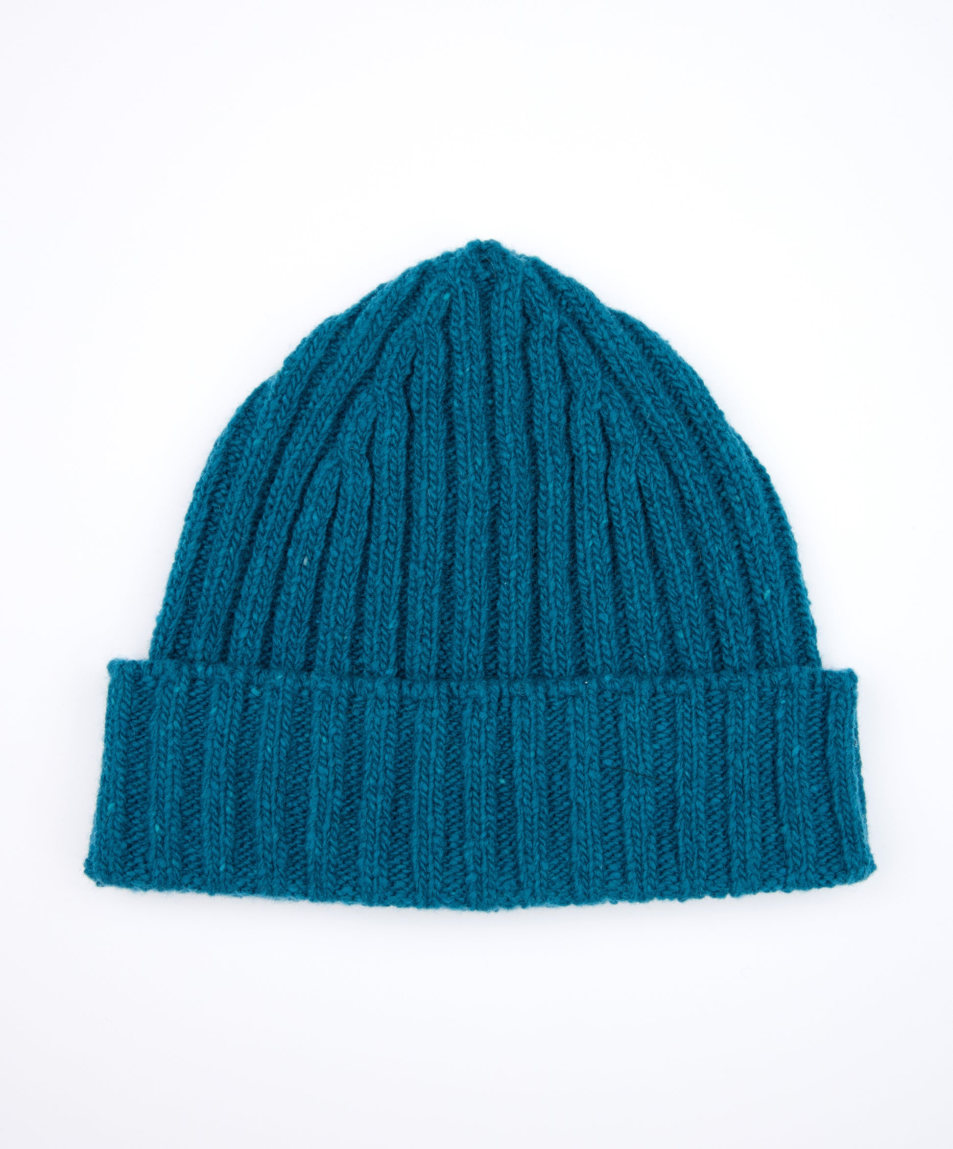 IrelandsEye Knitwear Luxe Ribbed Hat Teal Harbour