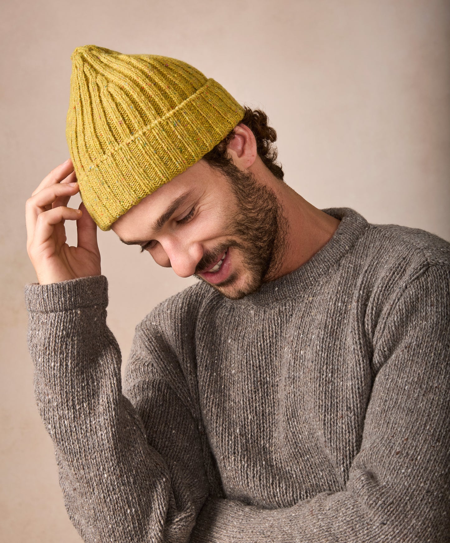 IrelandsEye Knitwear Luxe Ribbed Hat Lichen 