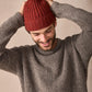 IrelandsEye Knitwear Luxe Ribbed Hat Copper Marl