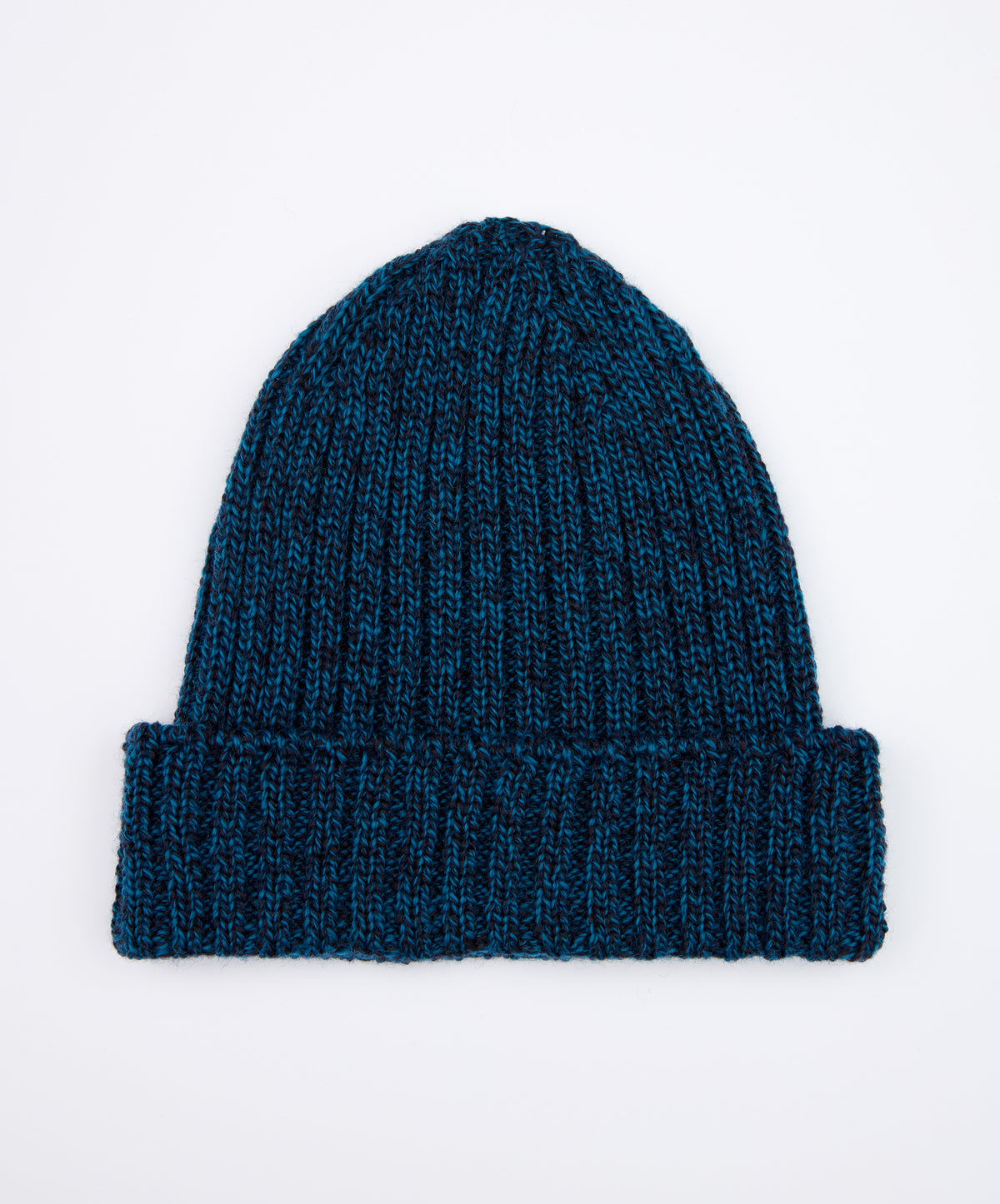 IrelandsEye Knitwear Ribbed Merino Hat Petrol Marl