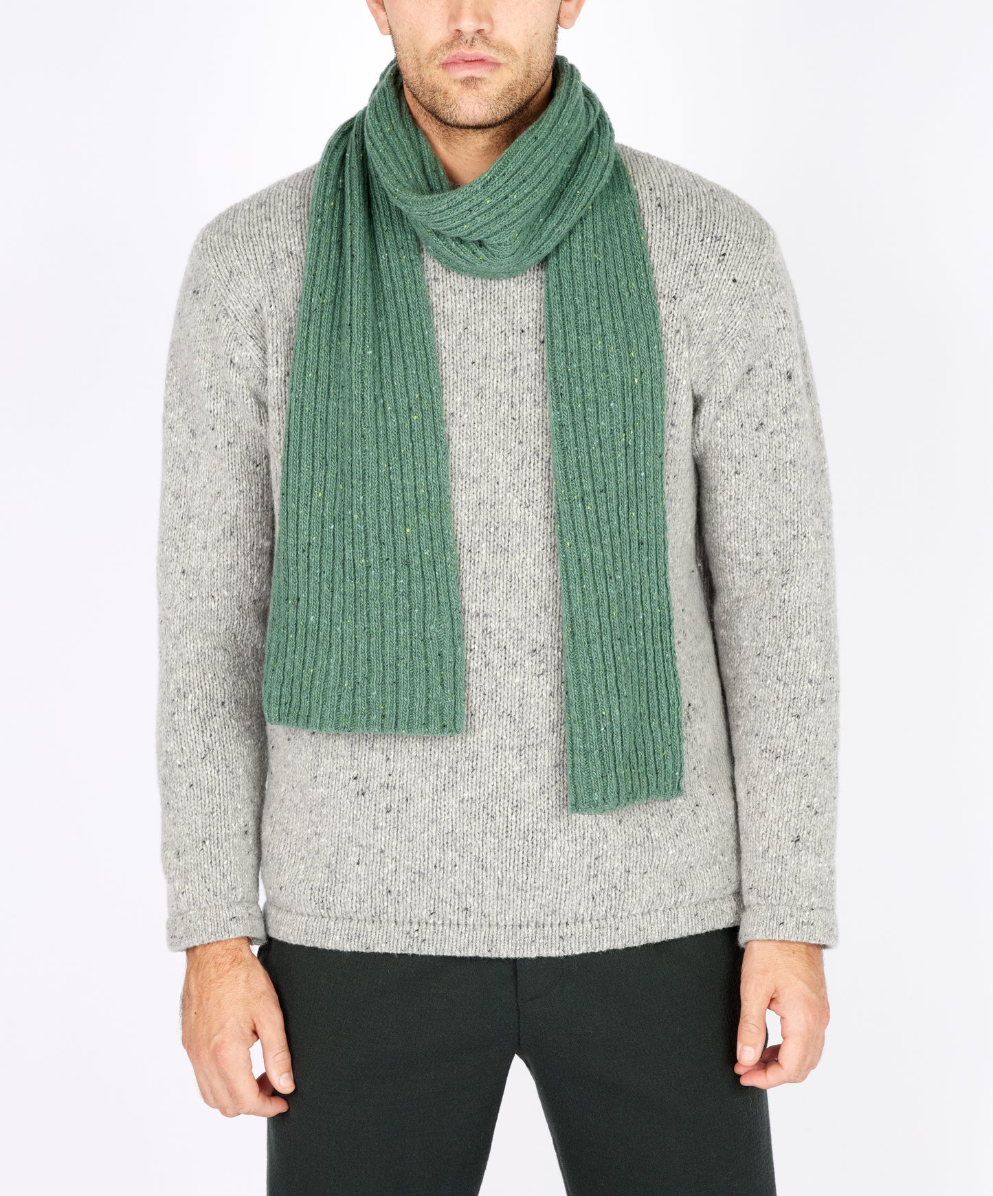 IrelandsEye Knitwear Luxe Ribbed Scarf Wave