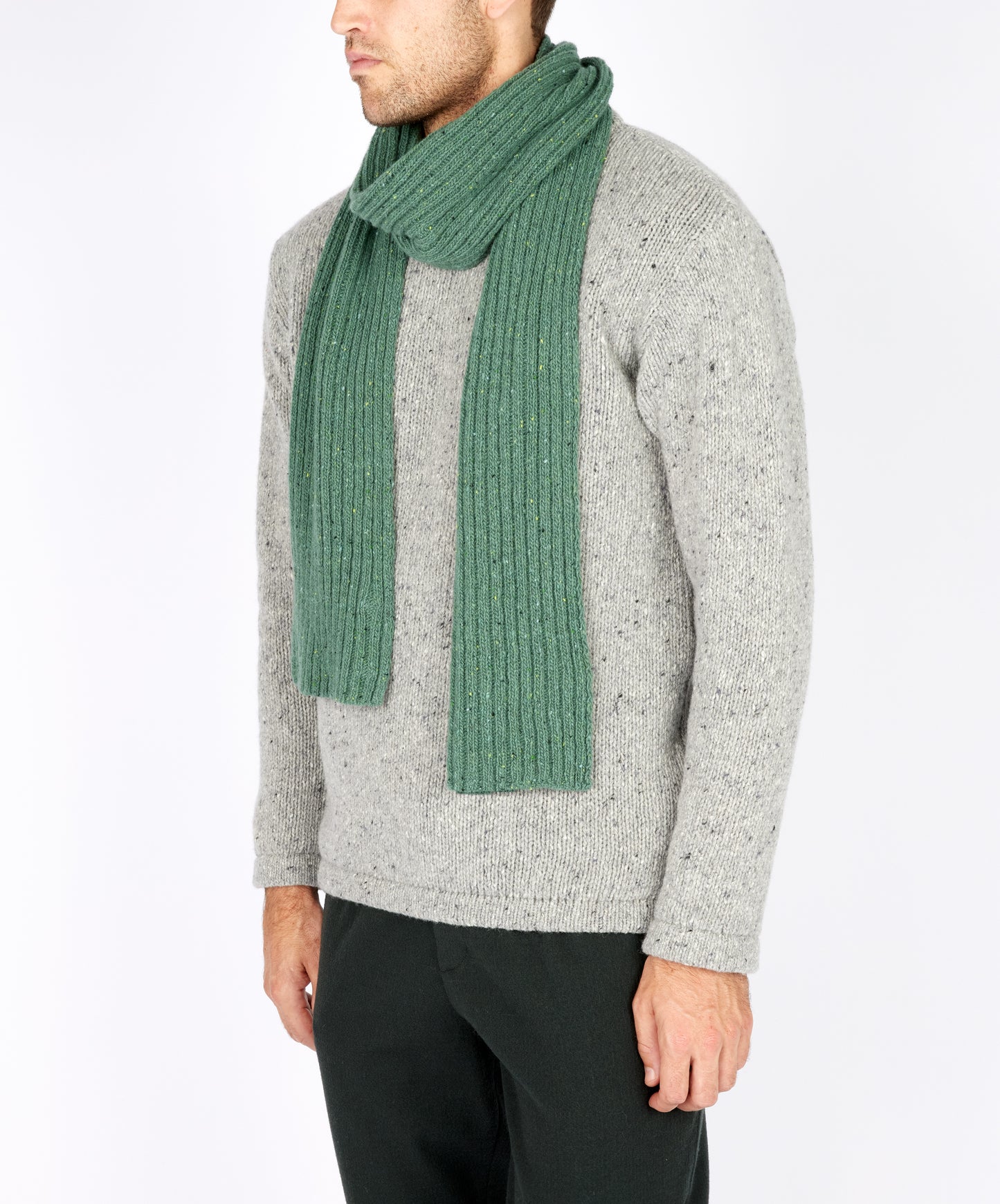 IrelandsEye Knitwear Luxe Ribbed Scarf Wave