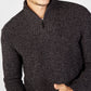 IrelandsEye Knitwear Reefer Ribbed Zip Neck Sweater Anthracite