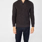 IrelandsEye Knitwear Reefer Ribbed Zip Neck Sweater Anthracite