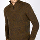 IrelandsEye Knitwear Reefer Ribbed Zip Neck Sweater Desert Marl