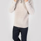 IrelandsEye Knitwear Reefer Ribbed Zip Neck Sweater in Silver Marl