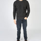 IrelandsEye Knitwear Crosshaven Ribbed Crew Neck Sweater Graphite