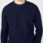IrelandsEye Knitwear Crosshaven Ribbed Crew Neck Sweater Navy Marl