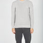 IrelandsEye Knitwear Crosshaven Ribbed Crew Neck Sweater Silver Marl