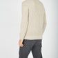 IrelandsEye Knitwear Crosshaven Ribbed Crew Neck Sweater Stone Marl