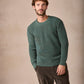 IrelandsEye Knitwear Crosshaven Ribbed Crew Neck Sweater Fern Marl