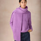IrelandsEye Knitwear Ribbed Merino Scarf Lilac Marl 