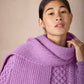 IrelandsEye Knitwear Ribbed Merino Scarf Lilac Marl 