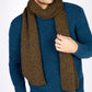 IrelandsEye Knitwear Ribbed Merino Scarf Desert Marl