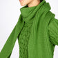 IrelandsEye Knitwear Ribbed Merino Scarf Moss