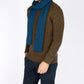 IrelandsEye Knitwear Ribbed Merino Scarf Petrol Marl