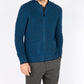 IrelandsEye Knitwear Rockbrook Zipped Ribbed Cardigan Petrol Marl