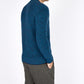 IrelandsEye Knitwear Rockbrook Zipped Ribbed Cardigan Petrol Marl