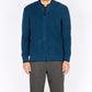 IrelandsEye Knitwear Rockbrook Zipped Ribbed Cardigan Petrol Marl