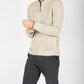 IrelandsEye Knitwear Rockbrook Zipped Ribbed Cardigan Stone Marl