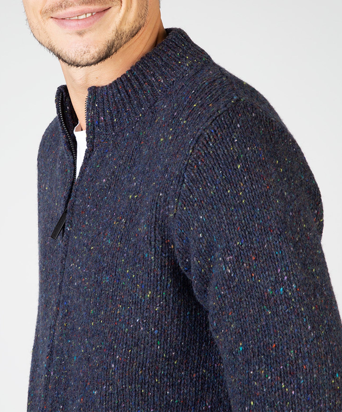 IrelandsEye Knitwear Tramore Jersey Cardigan Navy