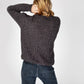 IrelandsEye Knitwear Cuileann Womens Aran Crew Neck Sweater Anthracite