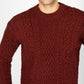 IrelandsEye Knitwear Cuileann Aran Crew Neck Sweater Sable Marl