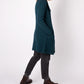 IrelandsEye Knitwear Women's Willow Aran A Line Buttoned Coat in Atlantic Blue