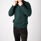 IrelandsEye Knitwear Dris Aran Zip Neck Sweater in Evergreen