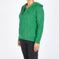 IrelandsEye Knitwear Ash Aran Zipped Hooded Jacket Green Marl
