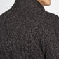 IrelandsEye Knitwear Dair Aran Shawl Collar Sweater in Anthracite Merino