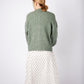 Thistle Cable Knit Sleeves Cardigan Apple